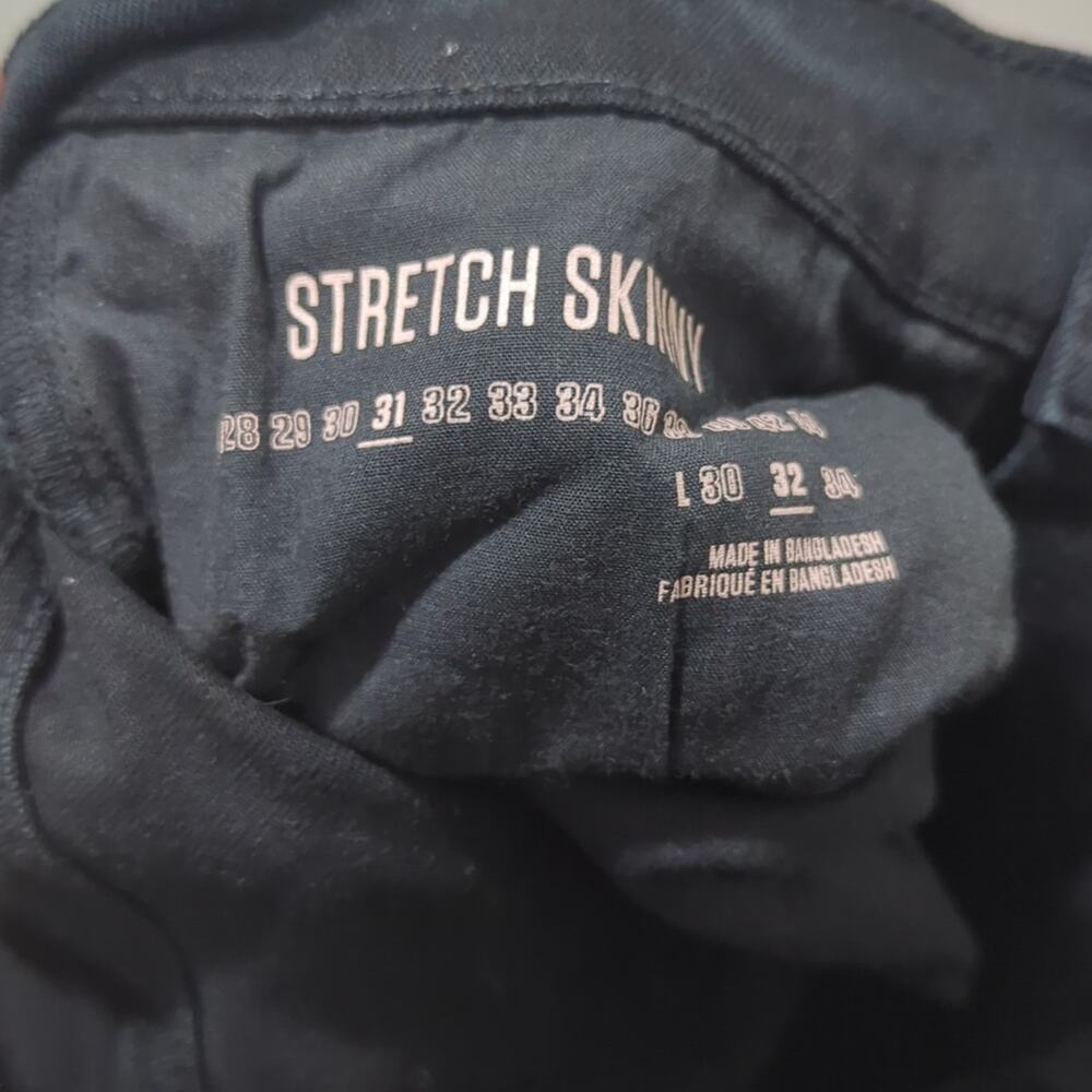 The Rail Stretch Skinny Jeans Black Mens 31x32 Distressed Denim Punk Skater - Picture 7 of 9